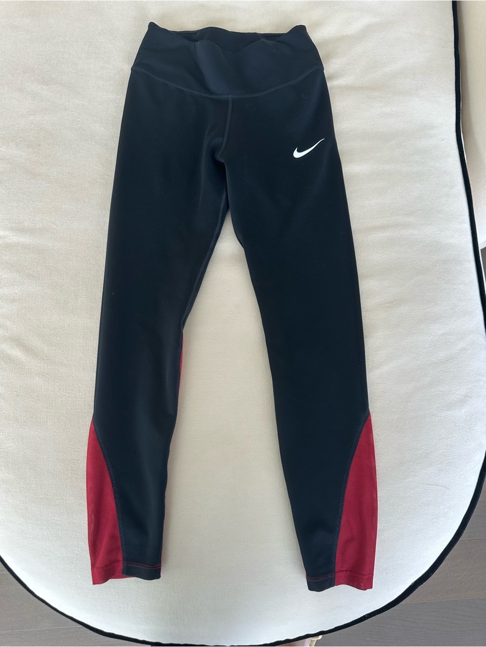 Nike Black and Red Athletic Leggings